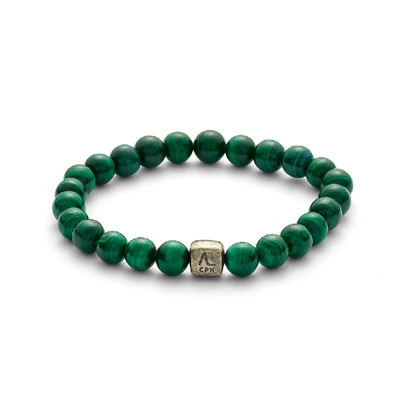 Bestselling Jewelry At Special Promotional Rates ColorUp (8mm) Silver Bracelet w. Malachite