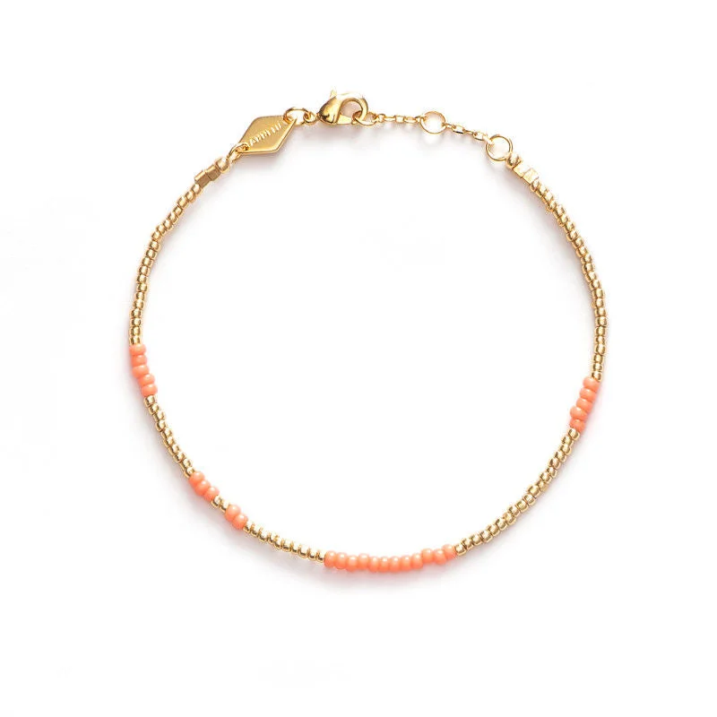 Seasonal Jewelry Clearance – Best Styles At The Lowest Prices Asym Gold Plated Bracelet w. Peach Beads