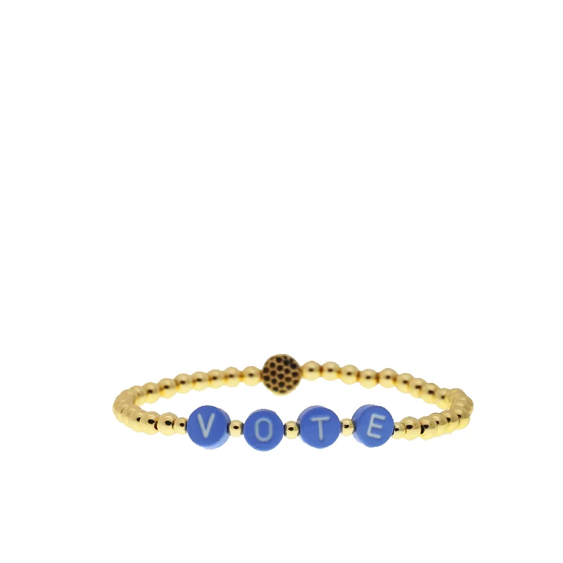 Your Dream Jewelry At Dream Prices – Shop Now beaded VOTE disc bracelet