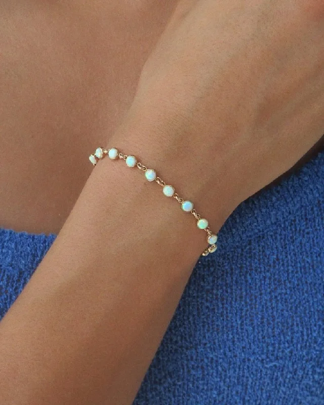 Your Perfect Accessory Now At The Best Price Bello Opal Tennis Bracelet  - 14k Yellow Gold Fill