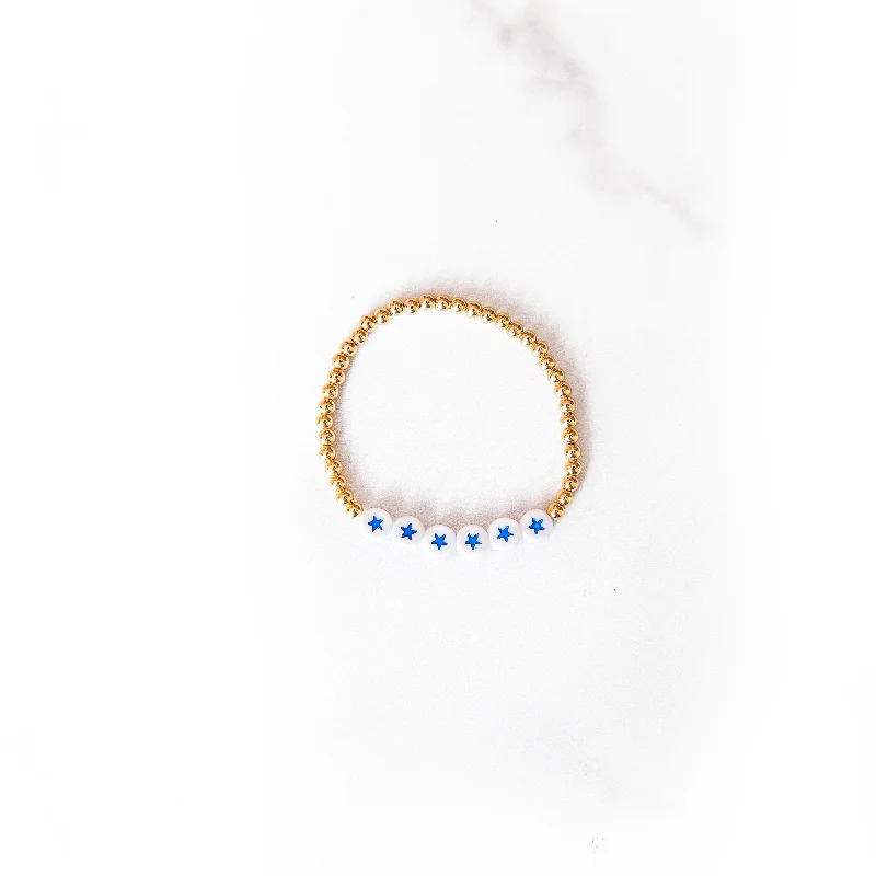 Shop Jewelry That Shines Without The High Price BLUE STAR GOLD BEADED BRACELET