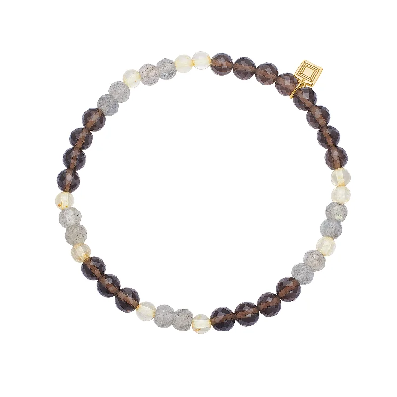 Grab Your Favorite Jewelry At The Lowest Prices 18K Gold Plated Bracelet w. Quartz & Labradorite