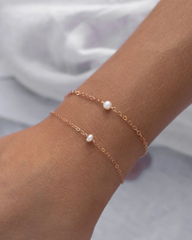 Limited Stock On Premium Jewelry At Low Prices Freshwater Pearl Bracelet  - 14k Rose Gold Fill