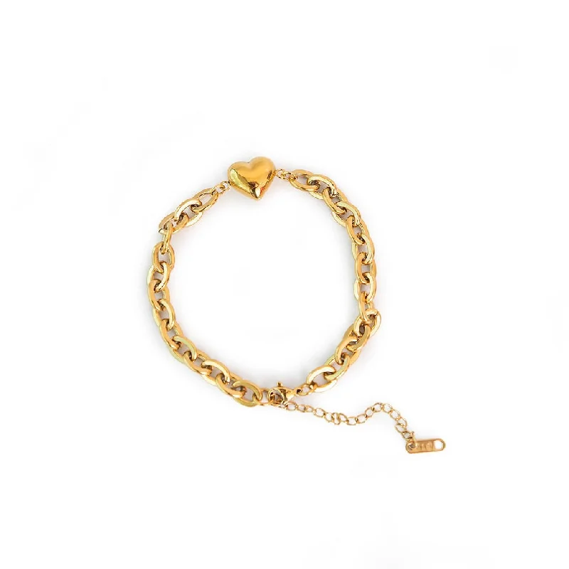 Make Every Moment Shine – Jewelry Discounts Available Gold Chain Heart Bracelet