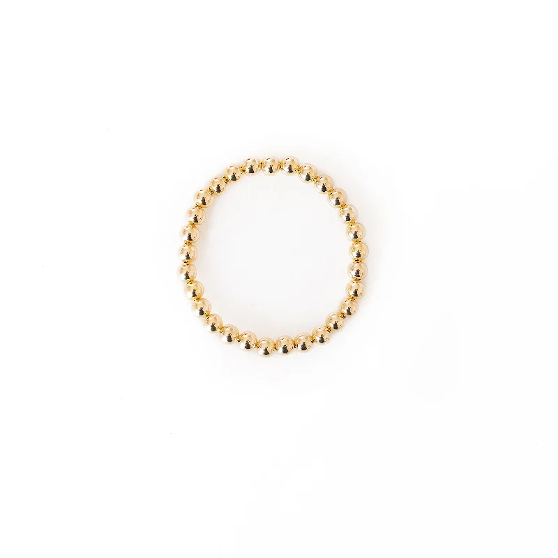 Jewelry Clearance Sale – Final Reductions Gold-Filled Gold Beaded Bracelet | 6 mm