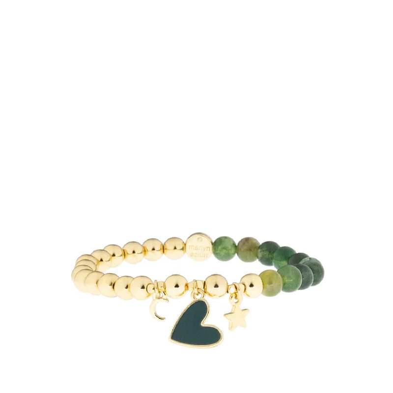 Best Jewelry Deals – Premium Quality At Exclusive Discounts green jade enamel heart charm beaded bracelet