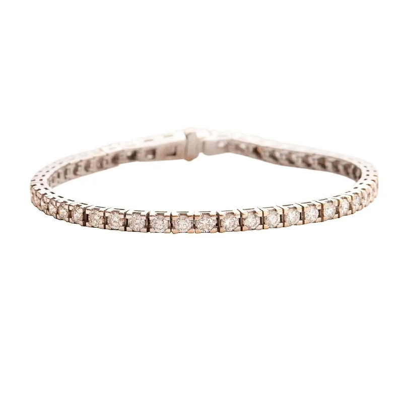 Luxury Handcrafted Jewelry For Elegant Looks Tennis Bracelet White Gold, White