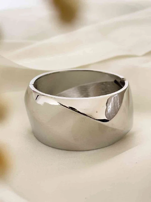 Flash Jewelry Sale – Get Stunning Pieces At Low Prices Minimalist Cut Surface Wide Cuff Bangle