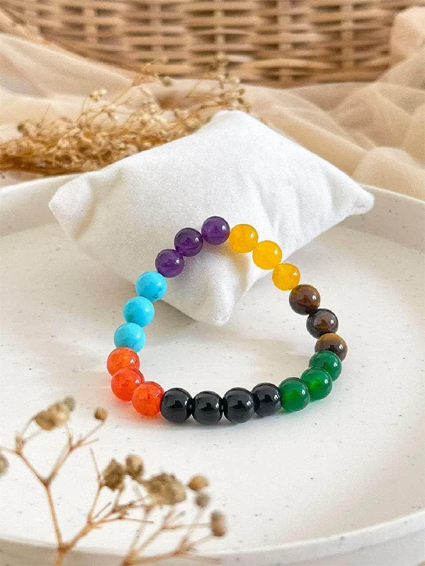 Handcrafted Jewelry Sale – Unique Designs At Low Prices Multicolor 7 Chakra Bracelet