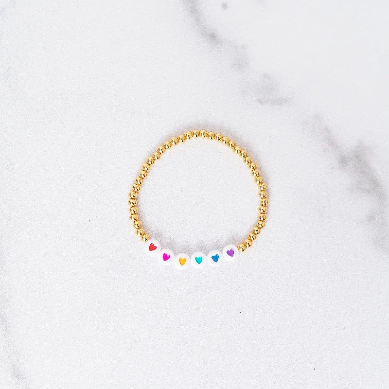 Shop Signature Jewelry Styles At Exclusive Prices Rainbow Heart Gold Beaded Bracelet