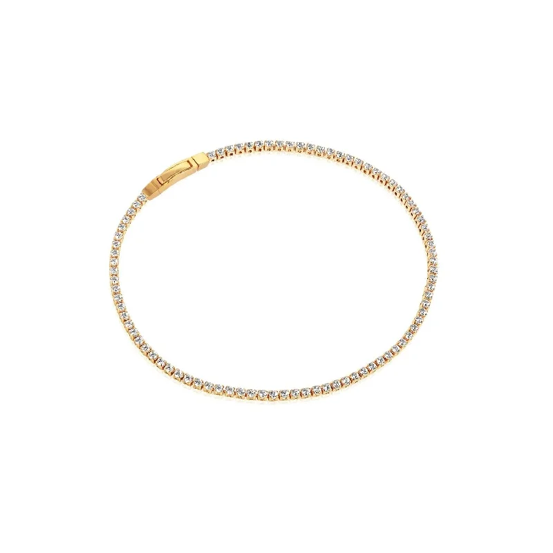 Must-Have Jewelry At Unbelievable Discounts Ellera Gold Plated Bracelet w. White Zirconias