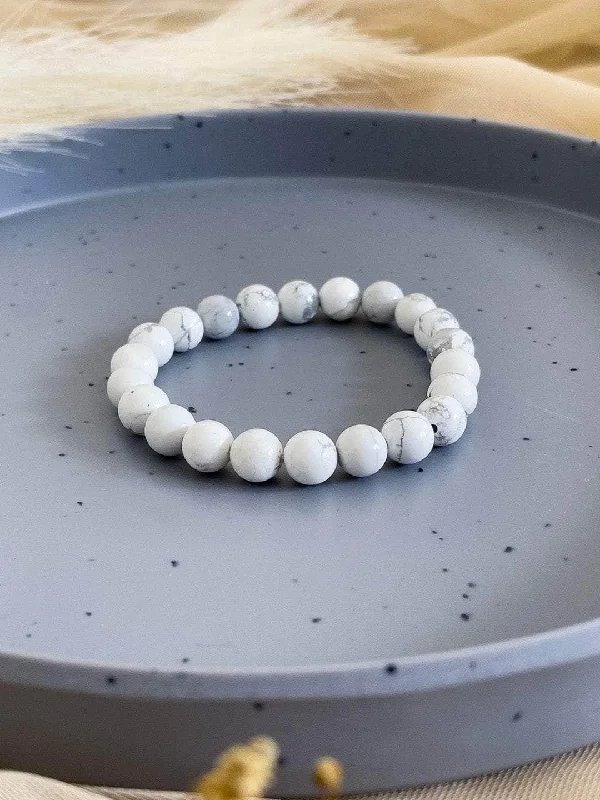 Premium Jewelry Now Available At Special Discounts White Howlite Bead Bracelet