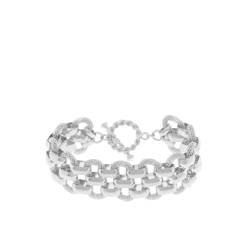 Last Chance To Shop High-End Jewelry At Markdown Prices wide woven chunky toggle bracelet