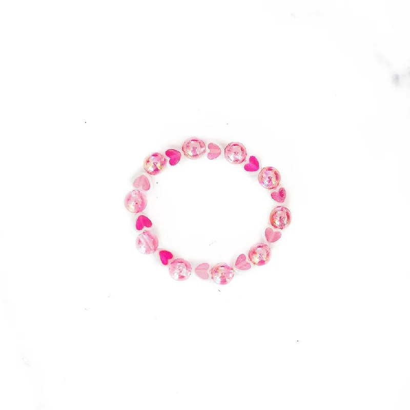 Special Offers On Handcrafted And Designer Jewelry XOXO Heart Beaded Bracelet | Pink