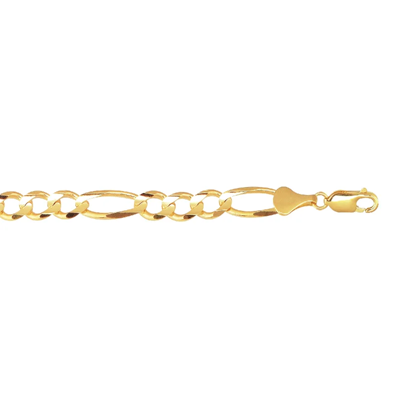 10K Gold 7.9mm Figaro Chain