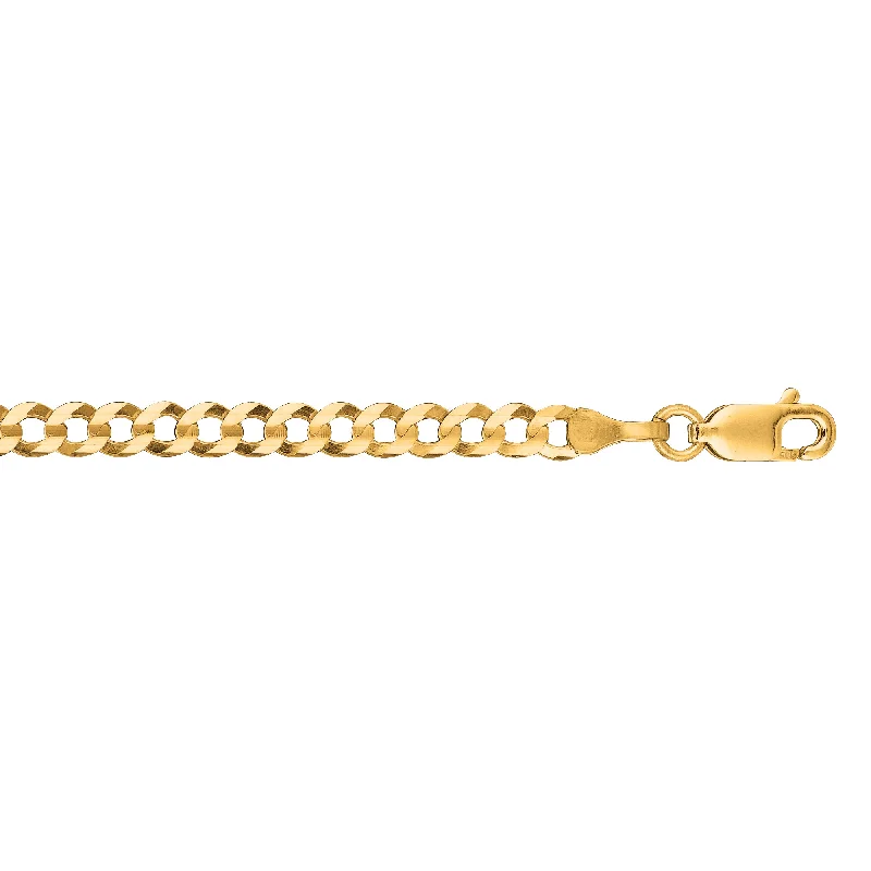 14K Gold 3.6mm Comfort Curb Chain