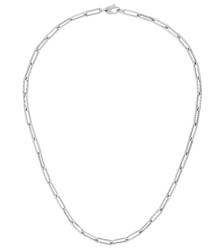 14K Gold 4.2mm Paperclip Chain