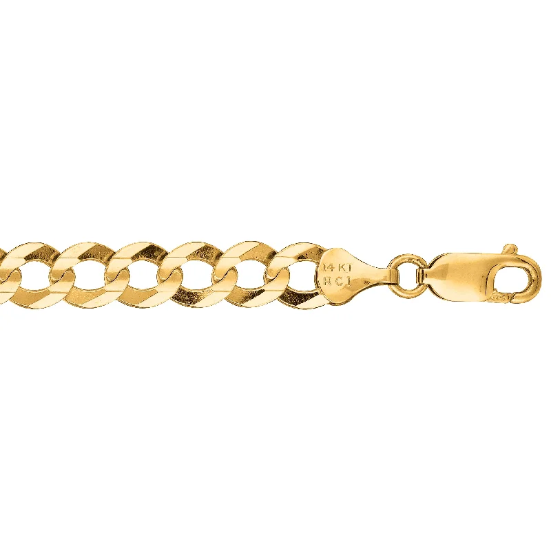 14K Gold 7mm Comfort Curb Chain