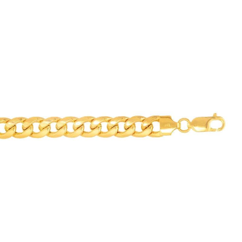 14K Gold 8mm Semi-Solid Miami Cuban