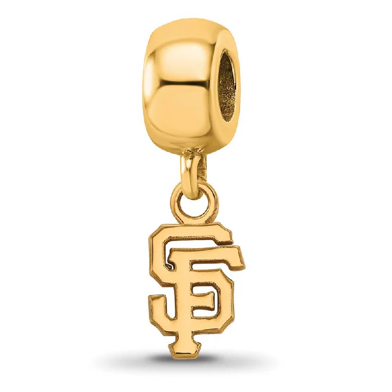 14KY Gold Plated Sterling Silver MLB San Fran. Giants XS Dangle Bead