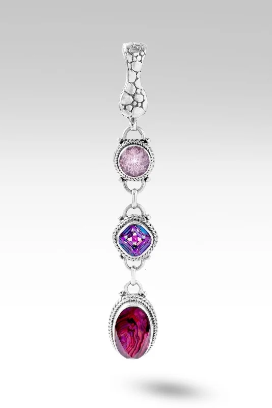 Journey to Wholeness Pendant II™ in Pink Purple Abalone & Quartz Triplet