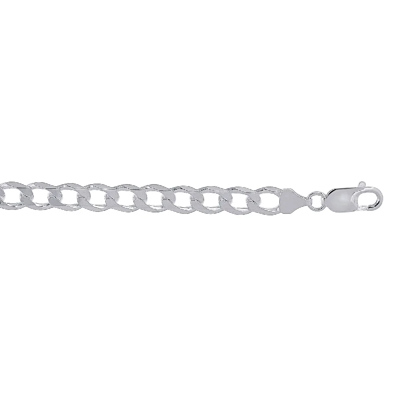 Silver 7.8mm Comfort Curb Chain