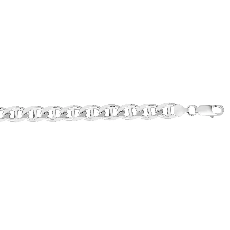 Silver 8mm Concave Mariner Chain