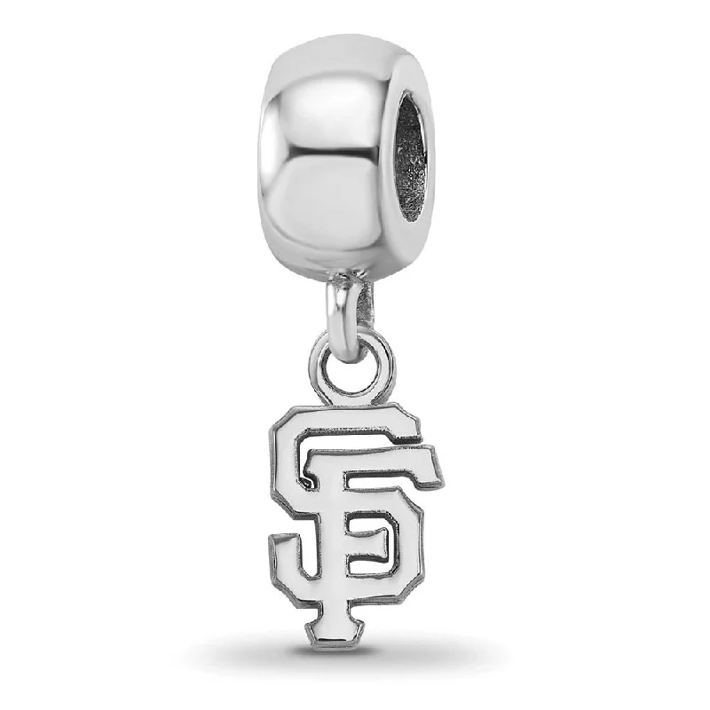 Sterling Silver Rhodium Plated MLB San Francisco Giants XS Dangle Bead