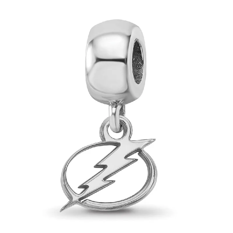 Sterling Silver Rhodium Plated NHL Tampa Bay Lightning XS Dangle Bead