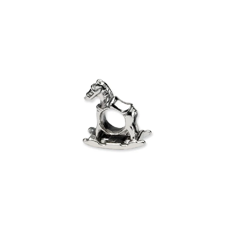 Sterling Silver Rocking Horse Bead Charm