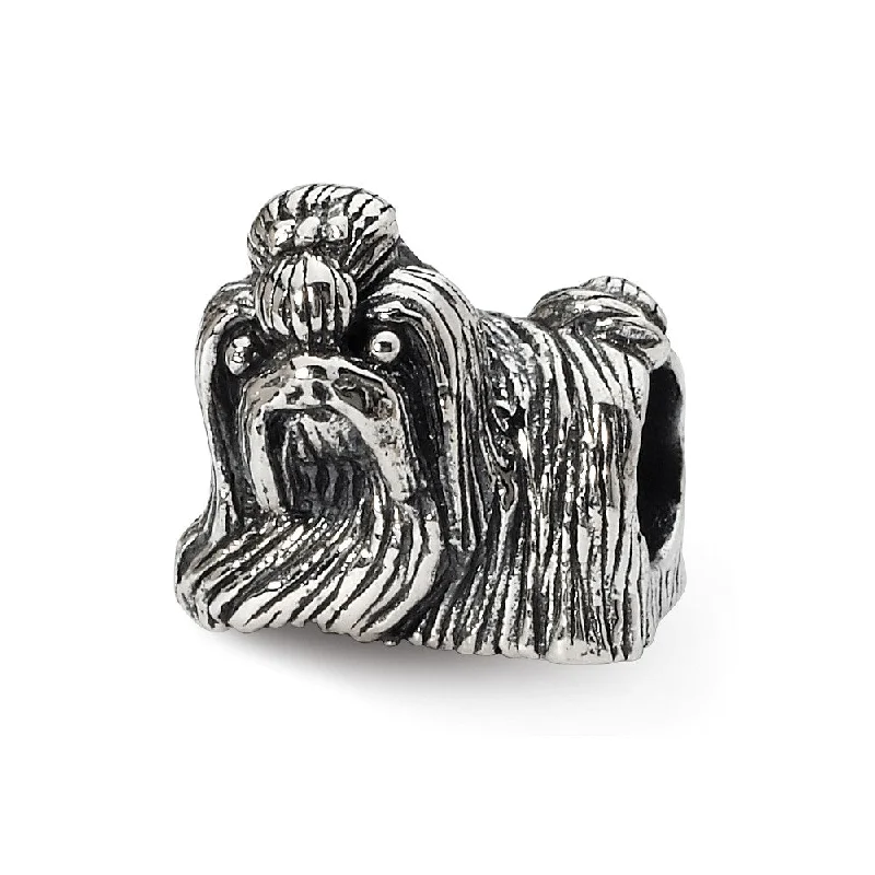 Sterling Silver Shih Tzu Bead Charm