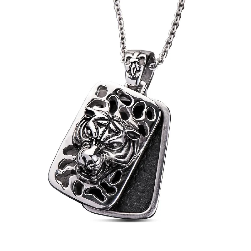 Tiger Dog Tag Pendant