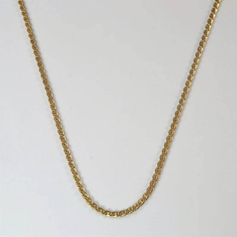 10k Yellow Gold Anchor Chain | 22" |