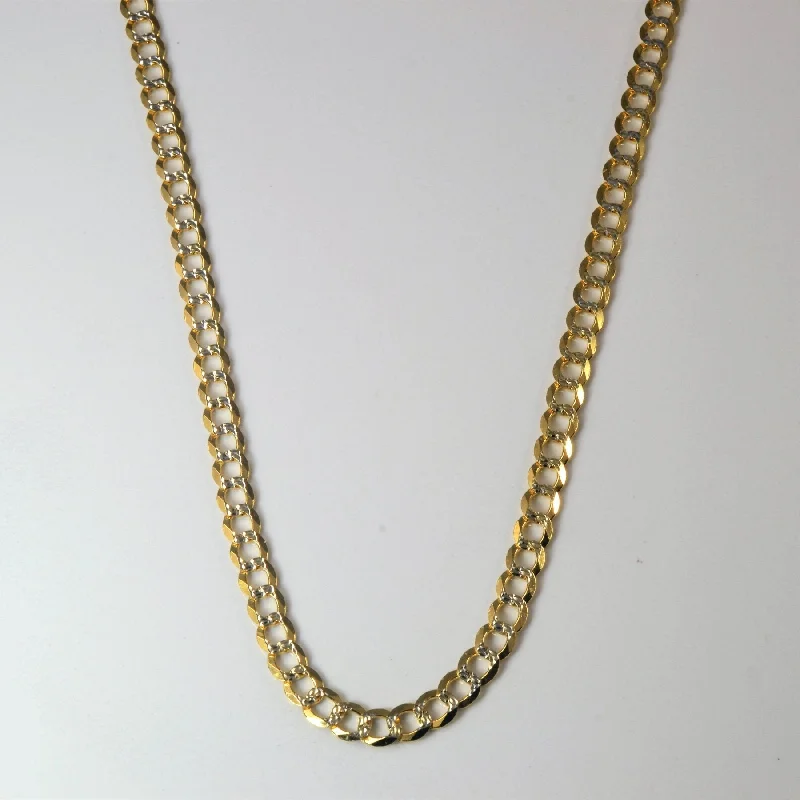 10k Two Tone Gold Cuban Chain | 22" |