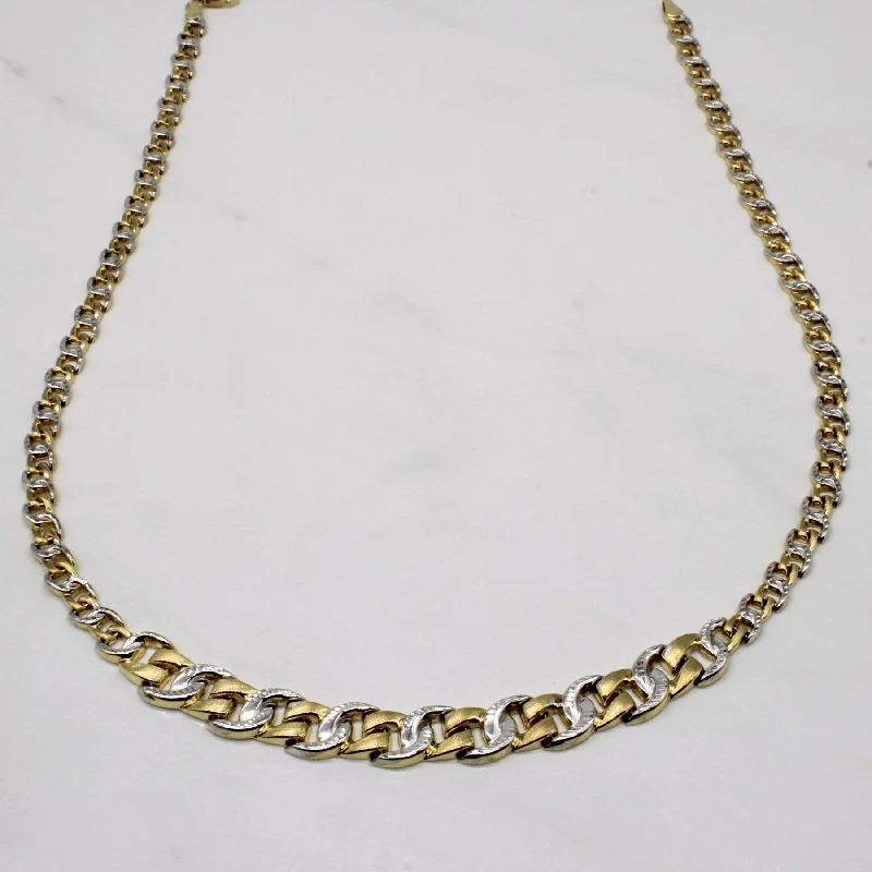 10k Two Tone Gold Chain | 17" |