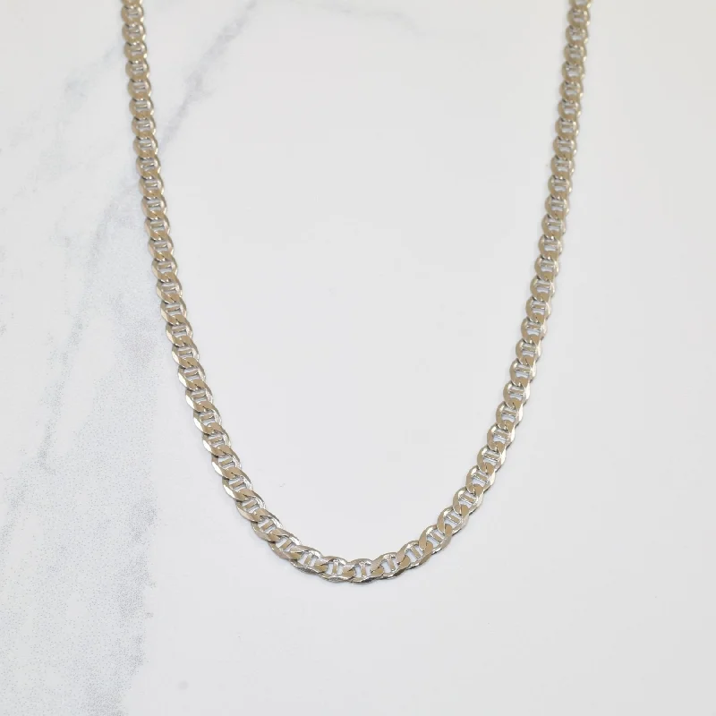 10k White Gold Anchor Chain | 20" |