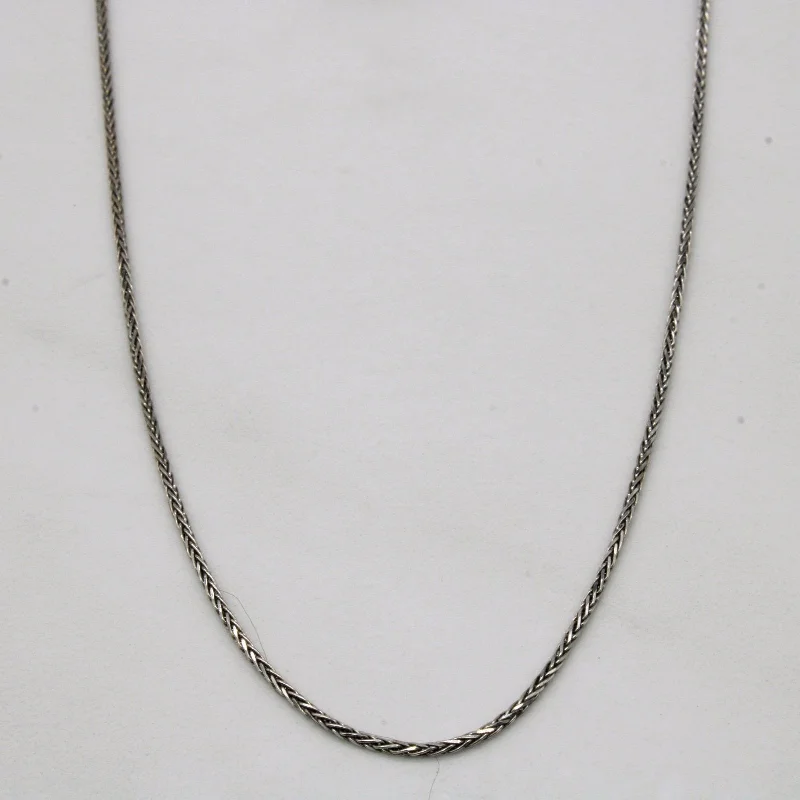 10k White Gold Wheat Chain | 18" |