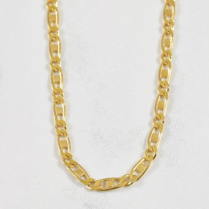 10k Yellow Gold Anchor Chain | 19" |