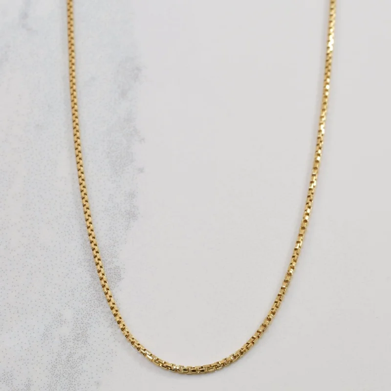 10k Yellow Gold Box Chain | 26.5" |