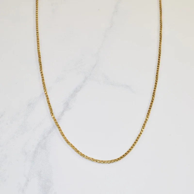 10k Yellow Gold Box Chain | 20" |