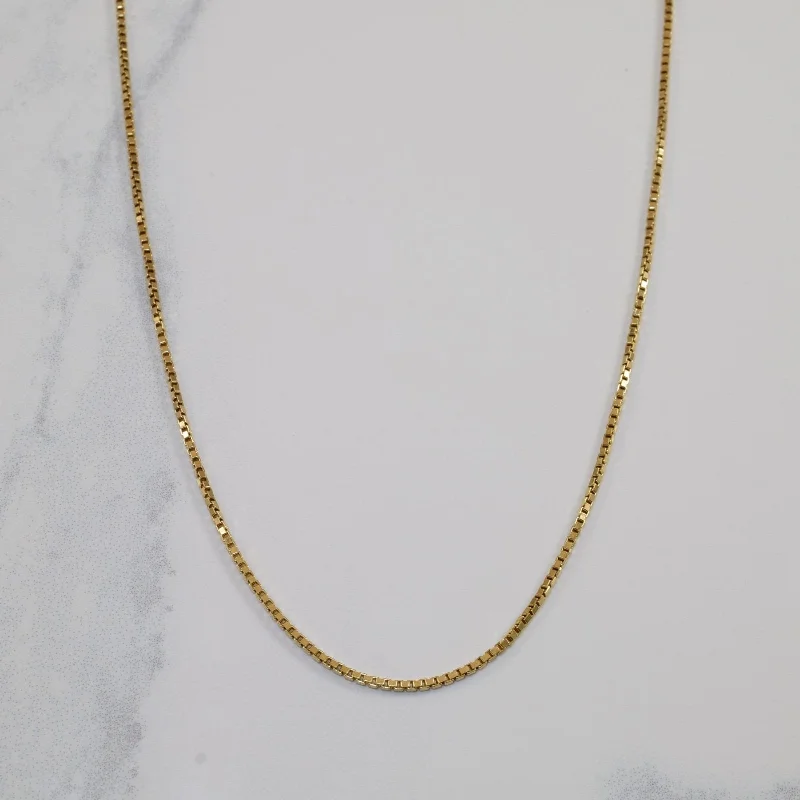 10k Yellow Gold Box Chain | 22" |