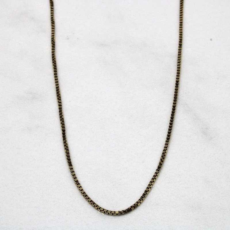 10k Yellow Gold Box Chain | 18" |