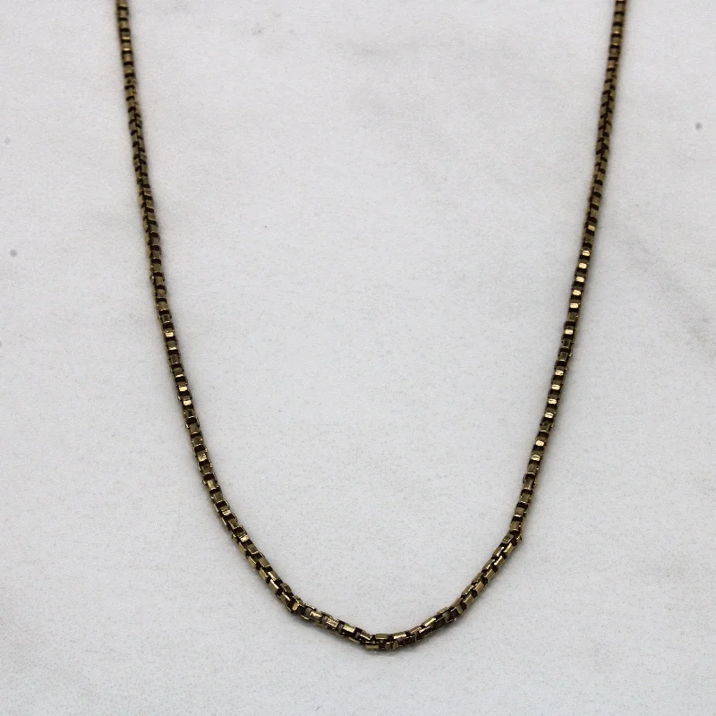 10k Yellow Gold Box Chain | 22" |