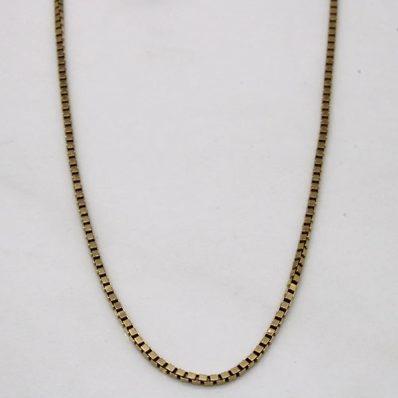 10k Yellow Gold Box Link Chain | 24" |