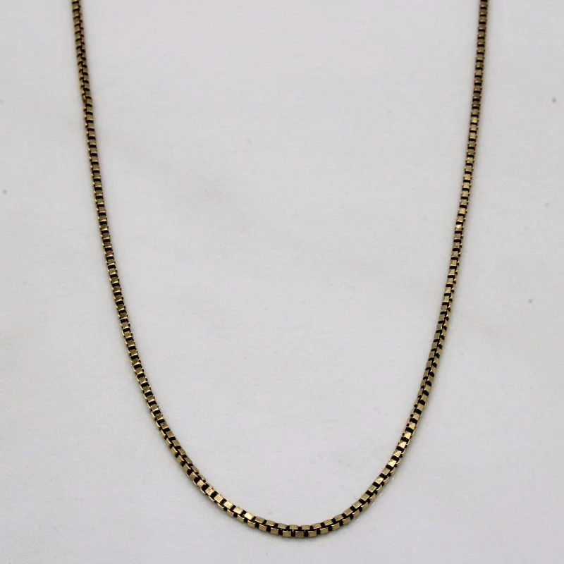 10k Yellow Gold Box Link Chain | 18" |