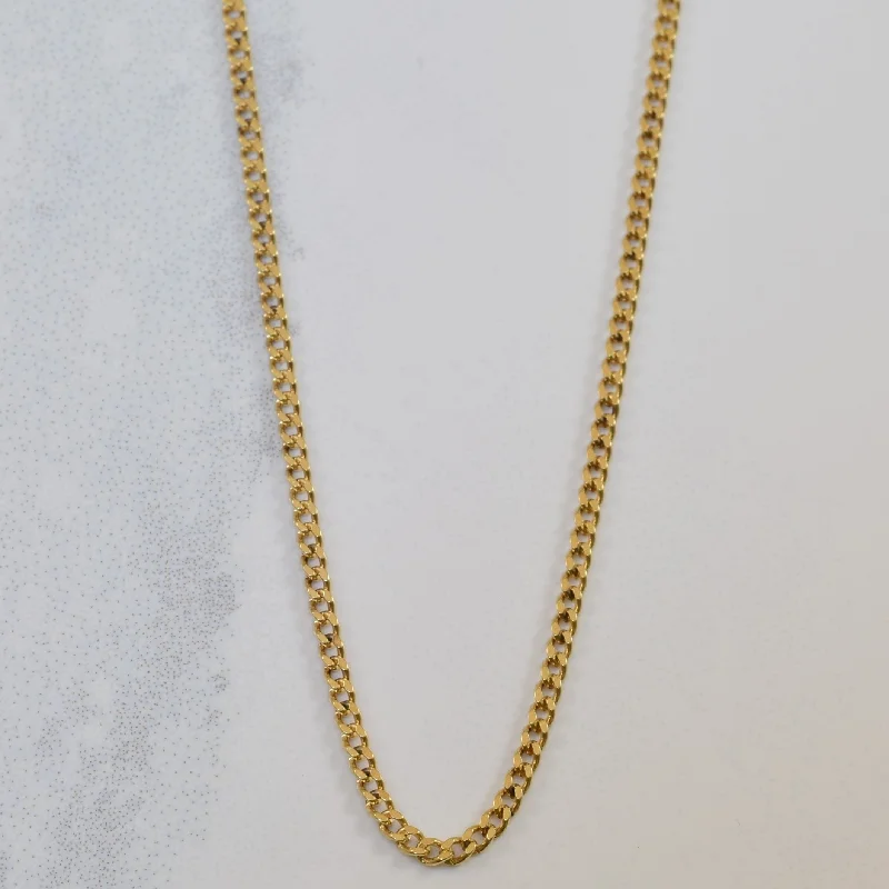 10k Yellow Gold Curb Chain | 15.5" |