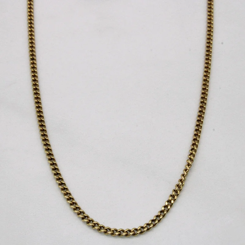 10k Yellow Gold Curb Link Chain | 18" |