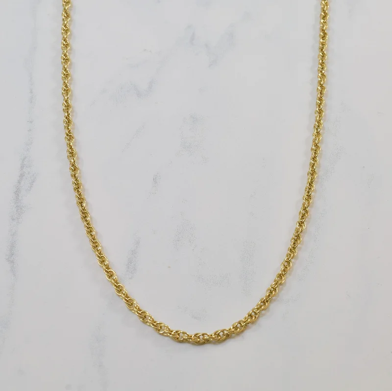 10k Yellow Gold Double Link Rope Chain | 18.5" |