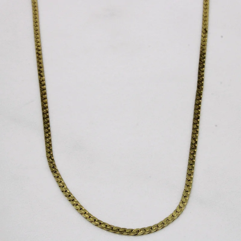 10k Yellow Gold Flat Link Chain | 26" |