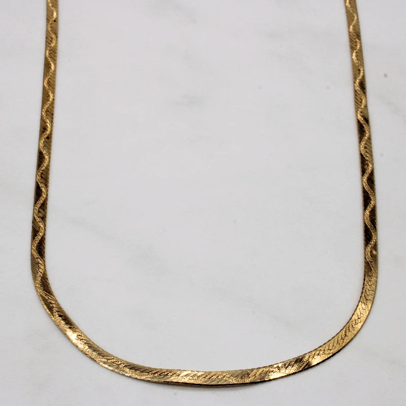 10k Yellow Gold Herringbone Chain | 18" |